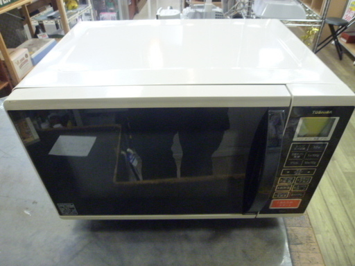 R 中古 TOSHIBA オーブンレンジ 17L アイボリーホワイト 石窯オーブンER-K3 2013年製