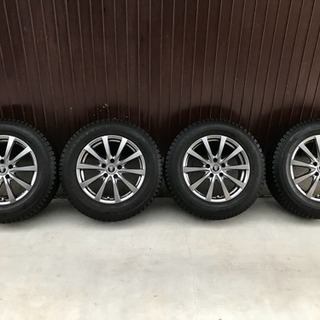 超美品 プリウス等 195/65R15 PCD100-5H OFF+45 4本セット8〜9分山 中古品