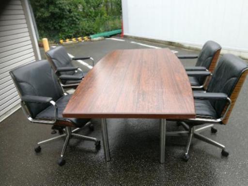 会議 Or 来客用 テーブルセット 椅子4脚 しんちゃん 岸辺のオフィス用家具 応接セット の中古あげます 譲ります ジモティーで不用品の処分