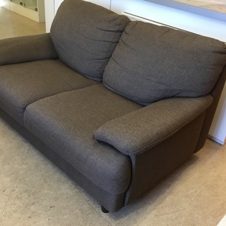 美品>ソファ2人掛け・布張り、ブラウン - bravista.com.br