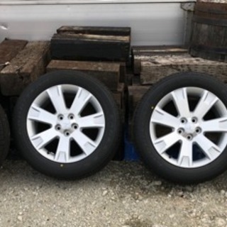 デリカD5 新車外し 18インチタイヤ・ホイールセット ナット付き 新車