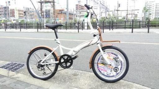 ♪ジモティー特価♪訳あり　新品　アウトレット　シマノ外装6段変速付き20型折りたたみ　新大阪　サイクルキッズ