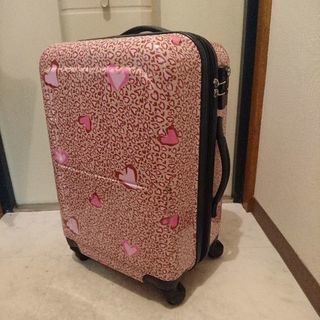 スーツケース ピンク レオパード ハート