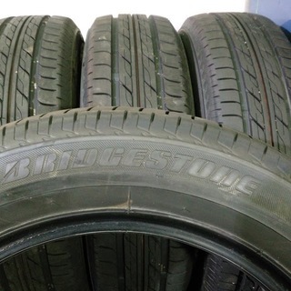 夏タイヤ 軽自動車 ~99％富山【点検OK】 155/65R14 一番人気 ブリヂストン 【富山市/手渡しもOK】エコピア EX10 中古/4本　ﾜｺﾞﾝR純正 スズキ