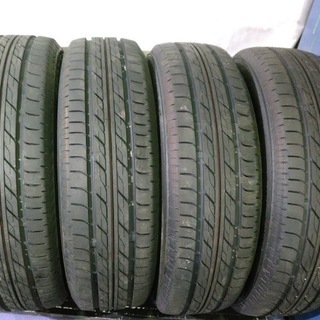 夏タイヤ 軽自動車 ~99％富山【点検OK】 155/65R14 一番人気 ブリヂストン 【富山市/手渡しもOK】エコピア EX10 中古/4本　ﾜｺﾞﾝR純正 スズキ