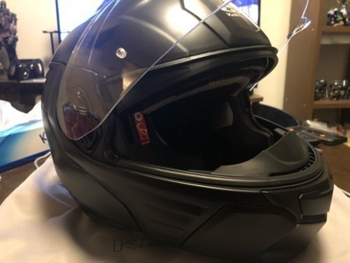 [未使用品]オージーケーカブト(OGK KABUTO) バイクヘルメット システム KAZAMI フラットブラック L (頭囲 59cm~60cm)