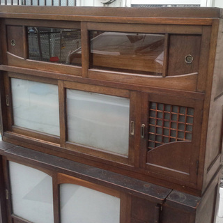 《姫路》昭和レトロ☆古い水屋/食器棚/古民具/和室/古家具【古き良き時代の逸品】