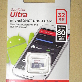 マイクロＳＤカード microSDHC 32GB◆SanDisk