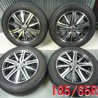 バリ山★185/65R15　4穴　PCD100　フリード・ノート・ｂB・イスト・ウイングロード・デミオ　安心調整済み