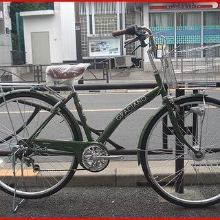 ☆アウトレット・27インチ・新品・6段ギヤ・LEDオートライト・グリーン