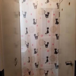 黒猫の暖簾カーテン