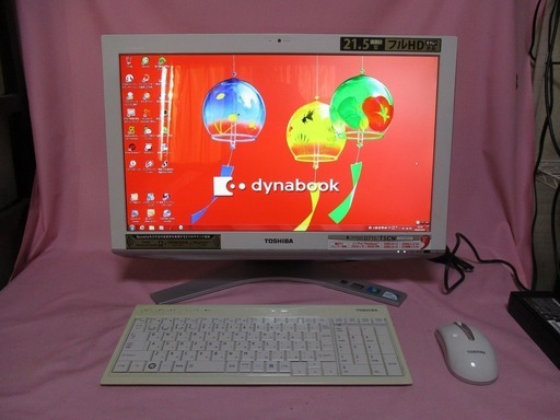 (値下げしました)綺麗な一体型PC　windows7すぐに使えます。地デジ録画できます。　dynabook Qosmio D711 D711/T5CW PD711T5CSFW [リュクスホワイト]