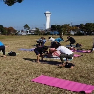 ヨガ参加料500円！！なめがた公園ヨガ開催！リフレッシュヨガ&親...