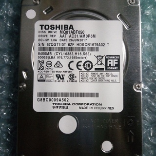 新品　東芝　TOSHIBA MQ01ABF050　500GB