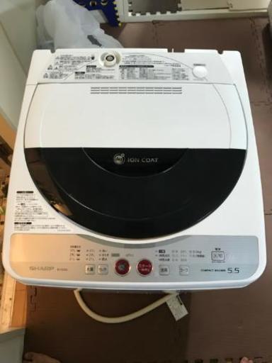 SHARP洗濯機　簡易乾燥機能付き　5.5kg　東京　神奈川　配送可能