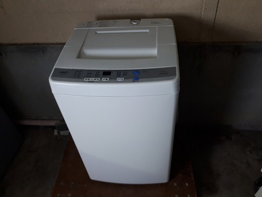 16年製 簡易乾燥機能付洗濯機 AQUA AQW-S45D 4.5kg 2016年製 93L 洗濯機 アクア 激安