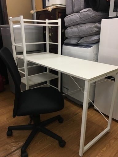 ラック付きパソコンデスク\u0026イス  2点セット  美品