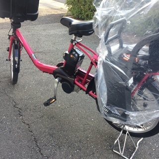 地域限定送料無料　パナソニック　ギュットミニ　三人乗り　新基準　12AH　2016年　20インチ　キッスミニ　アンジェリーノ　神戸市　電動自転車