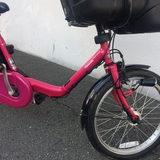 地域限定送料無料　パナソニック　ギュットミニ　三人乗り　新基準　12AH　2016年　20インチ　キッスミニ　アンジェリーノ　神戸市　電動自転車