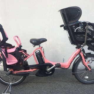 地域限定送料無料　アンジェリーノプティット　子供乗せ　青系　神戸市　電動自転車 ブリヂストン アンジェリーノプティット 新基準 三人乗り 子供乗せ 12