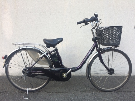 地域限定送料無料　パナソニック　ビビ　DX　新基準　8,9AH　子供乗せ　紫　ナチュラ　アシスタ　神戸市　電動自転車