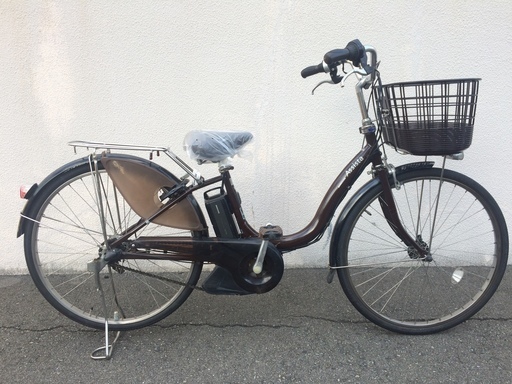 ブリヂストン　アシスタ　新基準　子供乗せ　8,7AH　茶　パス　ビビ　神戸市　電動自転車　地域限定