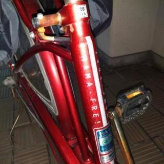 前後子ども乗せ自転車　ママフレ!　レッド　3人乗り　26インチ