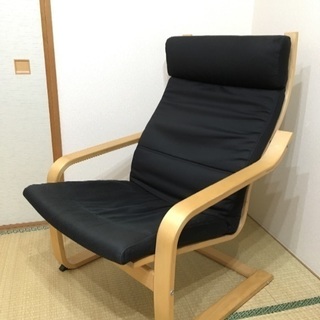【良品】IKEA イケア ソファ 1人掛け 黒 ブラック