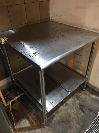 交渉可 ステンレス 厨房 作業台 調理台 中古 D750×L750×H800