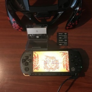 PSP3000モンハン仕様・メモリ4GB2枚・ワンセグチューナー...