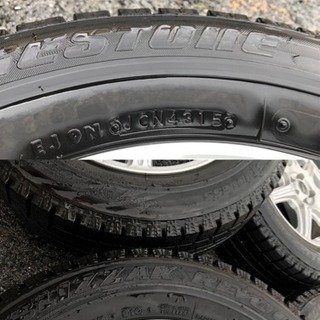 ブリヂストン ブリザック REVO GZ 2015年製 スタッドレスタイヤ 4本セット 195/65R15 91Q 15X6J 5X100 ET45 管理番号1036