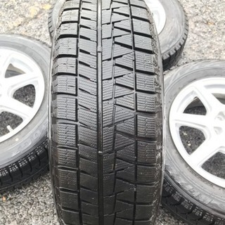 ブリヂストン ブリザック REVO GZ 2015年製 スタッドレスタイヤ 4本セット 195/65R15 91Q 15X6J 5X100 ET45 管理番号1036