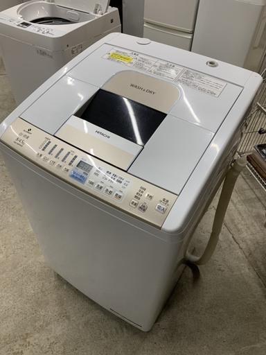 ◇◆ 日立 全自動 洗濯 乾燥機 8kg/4.5kg NW-D8MX-E8 シャンパン HITACHI 白い約束 動作品 クリーニング済 ◆◇