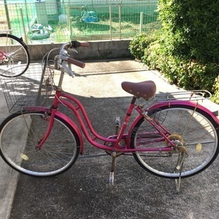自転車 シティサイクル ママチャリ ピンク