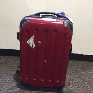 無料★赤いスーツケース 小型 中型 ジャンク