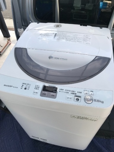 取引中。2013年製シャープ全自動洗濯機5.5キロ美品。千葉県内配送無料。設置無料。