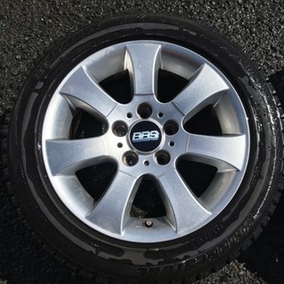 愛知 BBS ◆5H PCD120 16×7J　ET34 スタッドレスタイヤ2本付 美品 管理番号1076