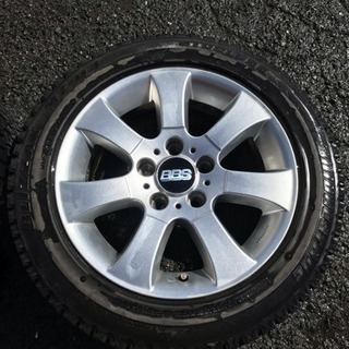 愛知 BBS ◆5H PCD120 16×7J　ET34 スタッドレスタイヤ2本付 美品 管理番号1076