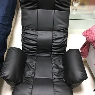ニトリ 座椅子 合成皮革 黒