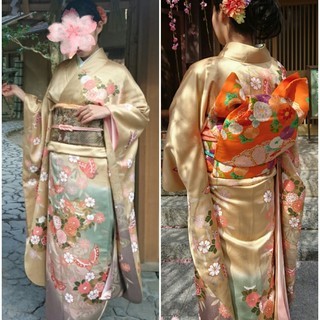 高級ブランド京都きもの友禅】着物振袖単体◇成人式等に