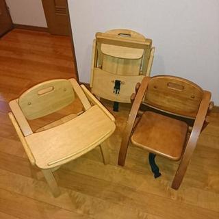 木製のこども椅子3つセット