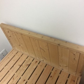 日本天然純木造シングルベッド