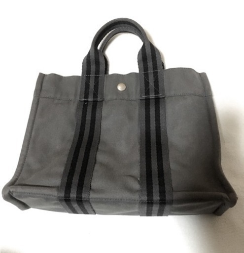 【売】値下中 HERMES フールトゥPM トートバッグ(グレー) 美品