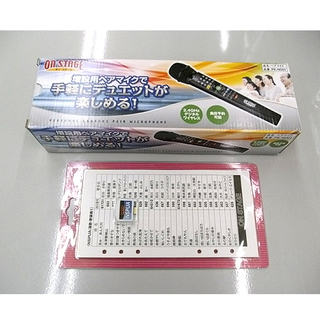 札幌 未使用品! マイク2本!【お家カラオケ PK-NE01Ｗ】パーソナルカラオケ 900曲内蔵 特選100曲入りチップ1枚付 ワイヤレス HDMI出力 本郷通店