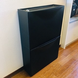 IKEA 薄型 収納 ボックス ブラック