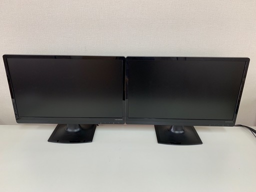 【北長瀬駅】2枚セット バラも可 IO DATA 21.5型ワイド 液晶ディスプレイ LED フルHD LCD-MF225XBR ブラック パソコン 事務所 店舗 オフィス用品 オフィス家具 営業所 岡山 倉敷 倉敷市 岡山市 非喫煙、ペット無し