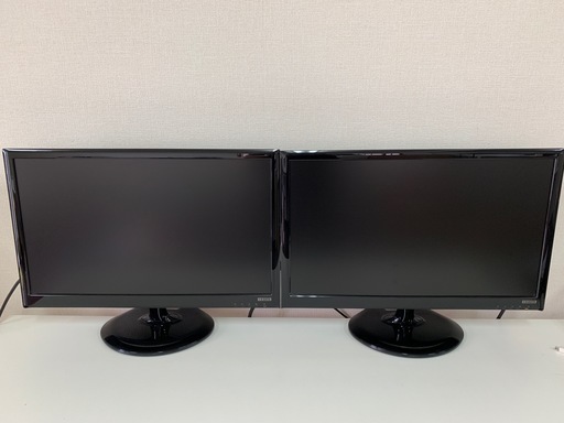 【岡山県】2枚セット IO DATA 21.5型ワイド 液晶ディスプレイ LED フルHD LCD-MF222XBR-X ブラック パソコン 事務所 店舗 オフィス用品 オフィス家具 営業所 岡山 倉敷 倉敷市 岡山市 非喫煙、ペット無し