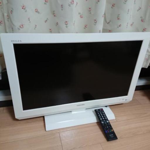 本物品質の  26型 TV REGZA 取説付き ホワイト TOSHIBA  液晶テレビ
