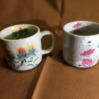 コーヒーカップ　花柄