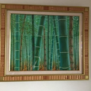 八十山和代（やそやまかずよ）作  「竹林」の絵画